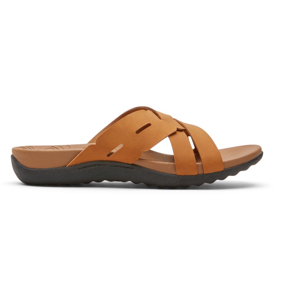 Rockport Women's Ridge Woven Slide Tan