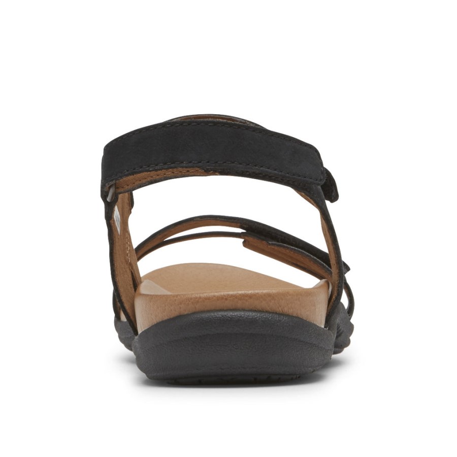Rockport Women's Rubey 3-Strap Sandal Black