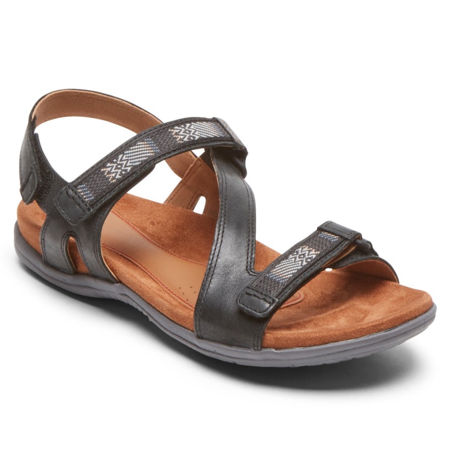 Rockport Women's Rubey Asymmetrical Sandal Black