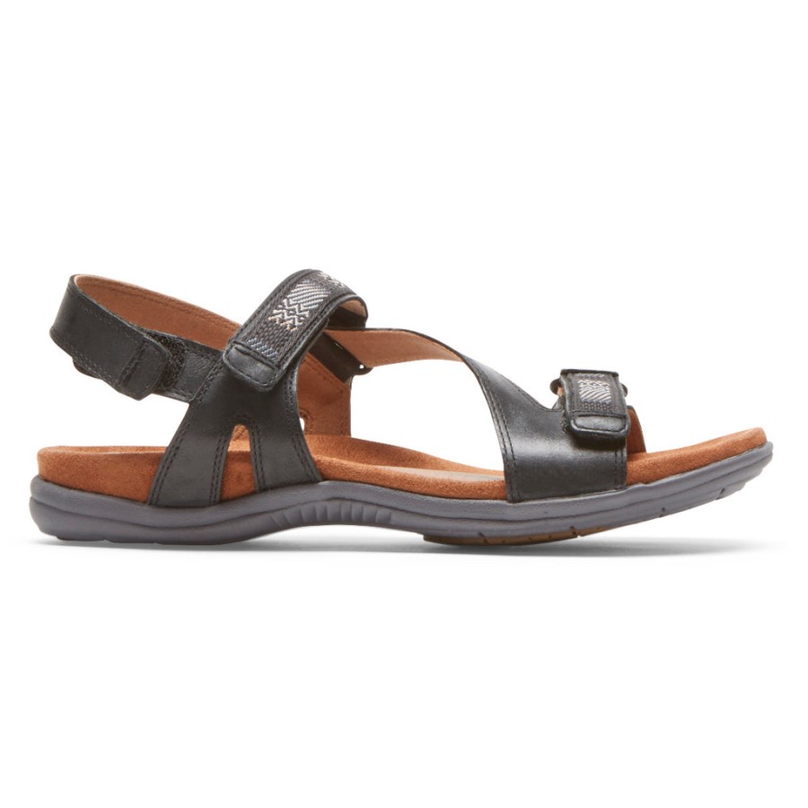 Rockport Women's Rubey Asymmetrical Sandal Black