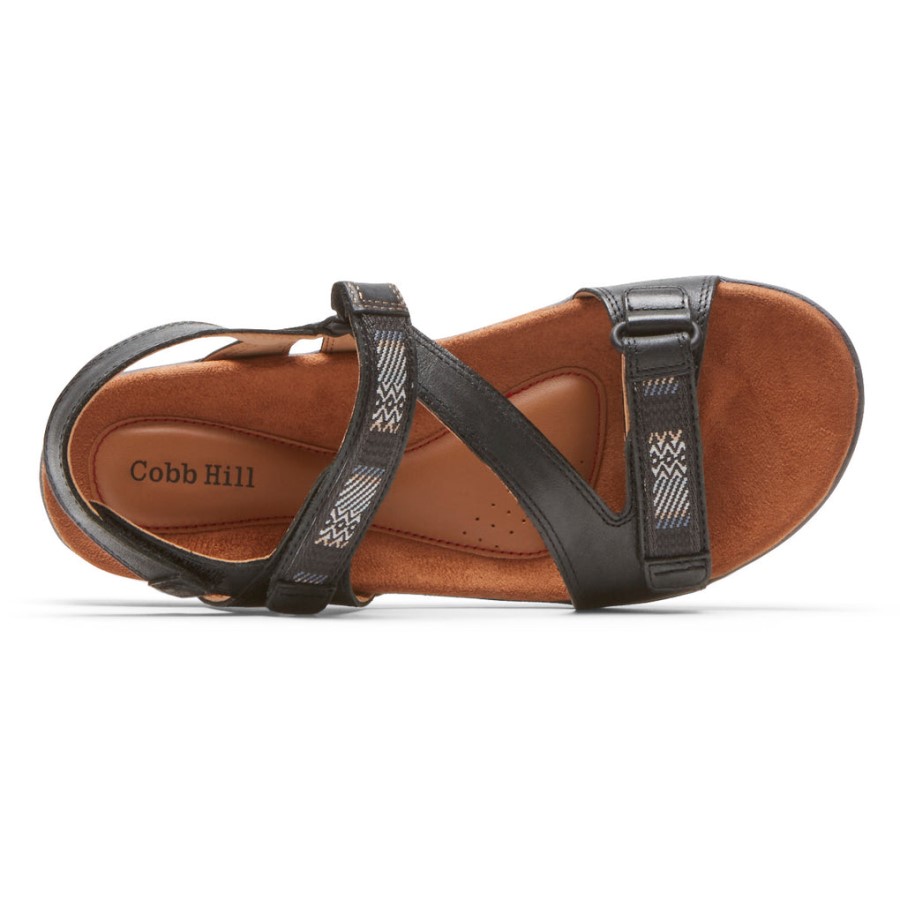 Rockport Women's Rubey Asymmetrical Sandal Black