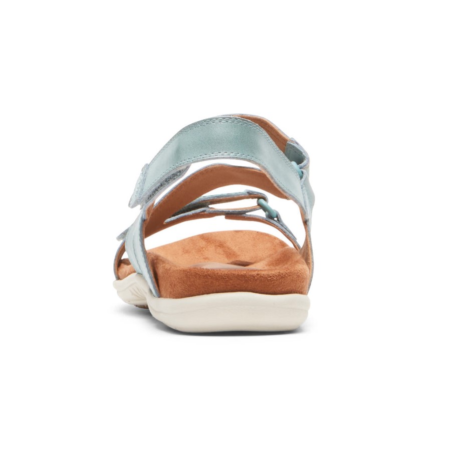 Rockport Women's Rubey Asymmetrical Sandal Mineral Blue