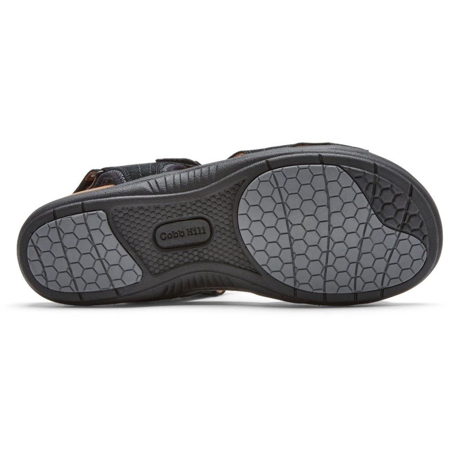 Rockport Women's Rubey Strap Sandal Black Nubuck