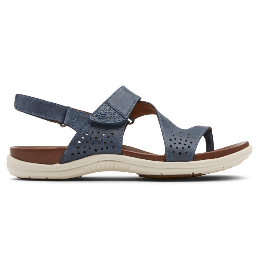 Rockport Women's Rubey Thong Sandal Blue