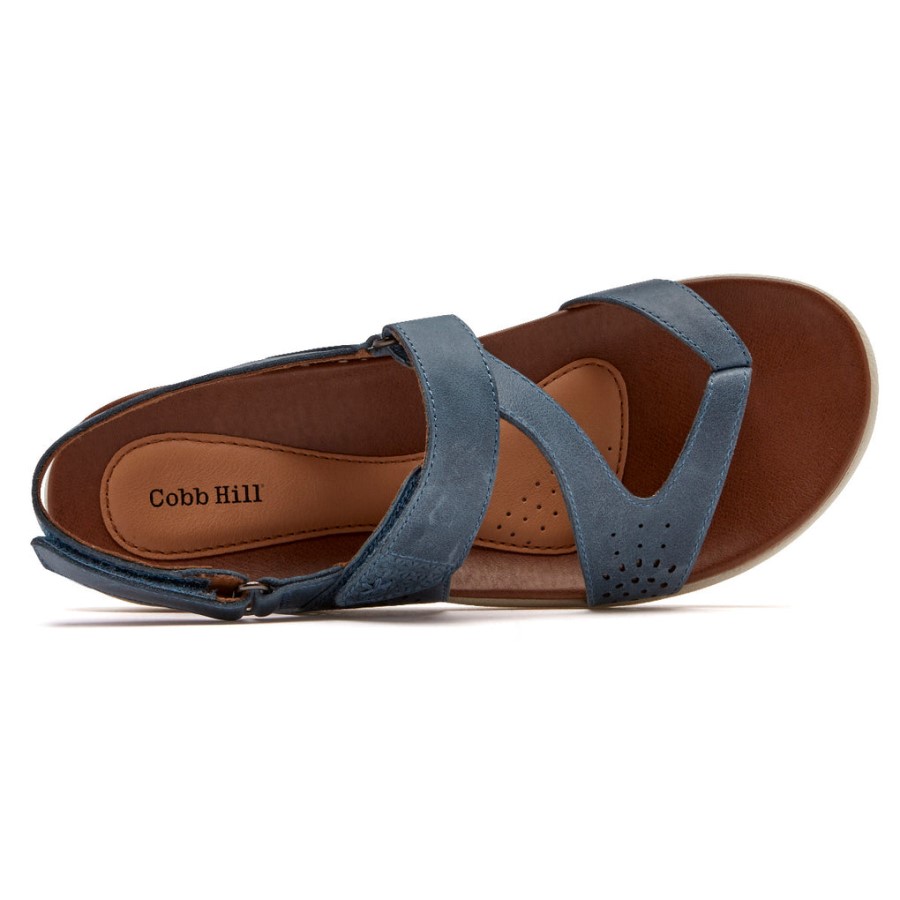 Rockport Women's Rubey Thong Sandal Blue