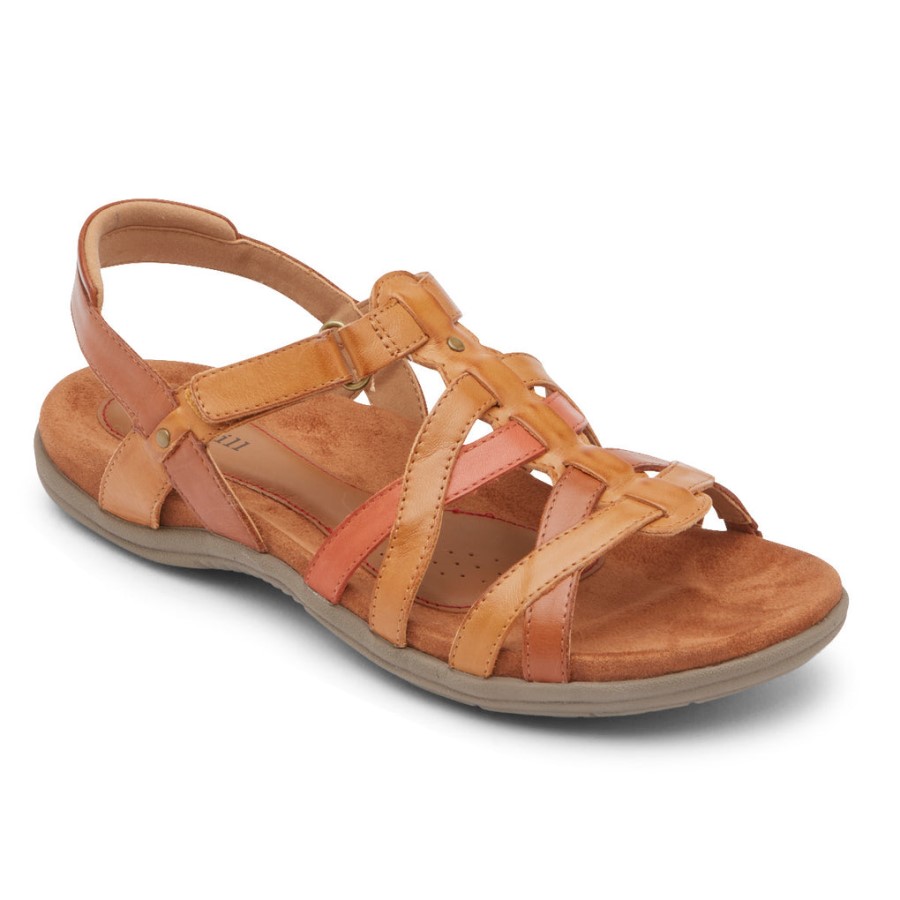 Rockport Women's Rubey Woven Sandal Tan