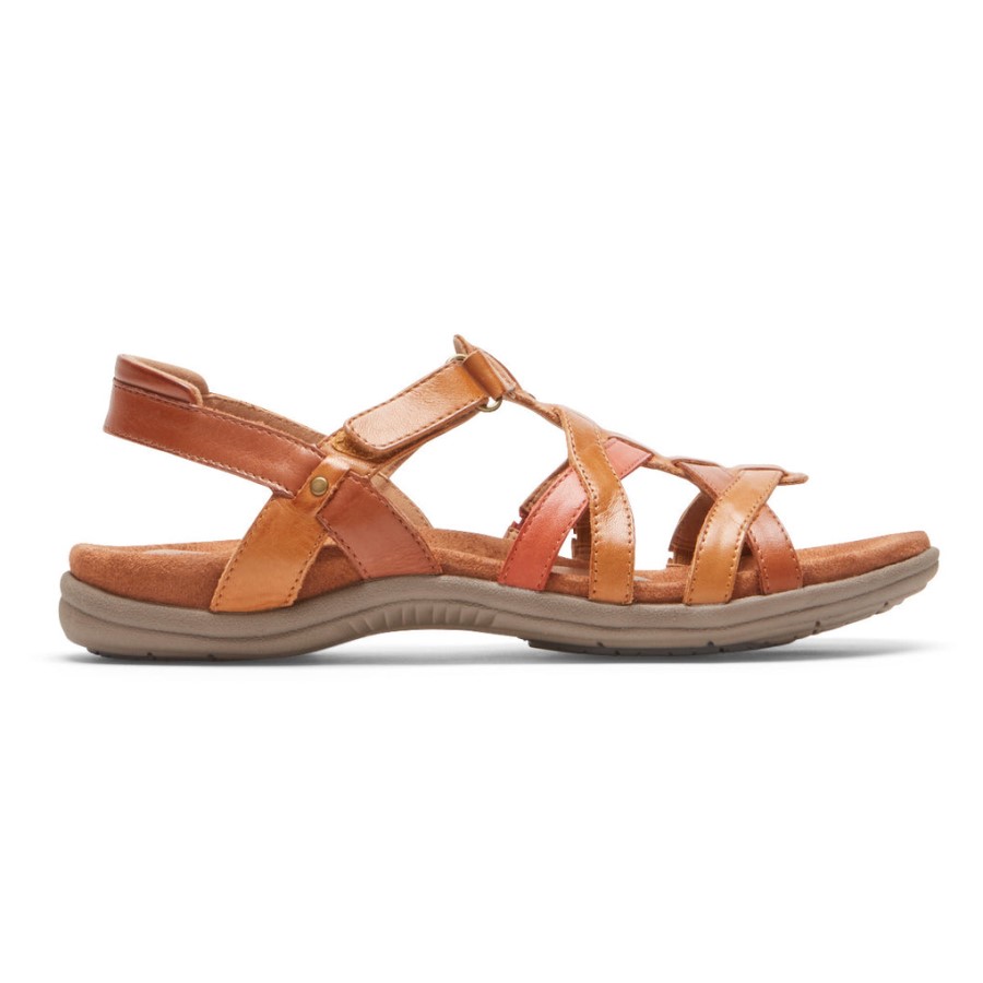 Rockport Women's Rubey Woven Sandal Tan