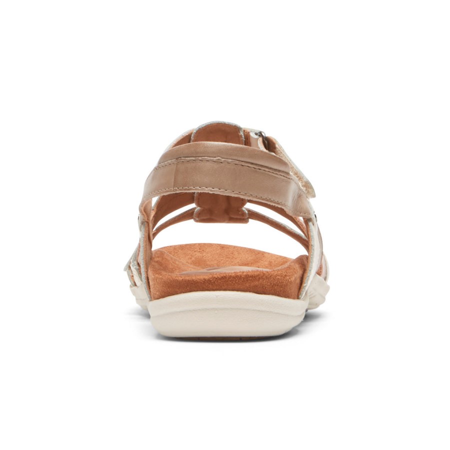 Rockport Women's Rubey Woven Sandal Vanilla