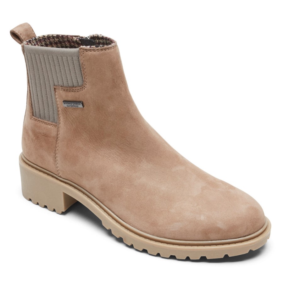 Rockport Women's Ryleigh Chelsea Boot-Waterproof Taupe