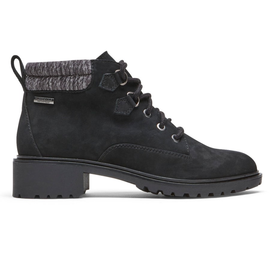 Rockport Women's Ryleigh Hiker Boot-Waterproof Black