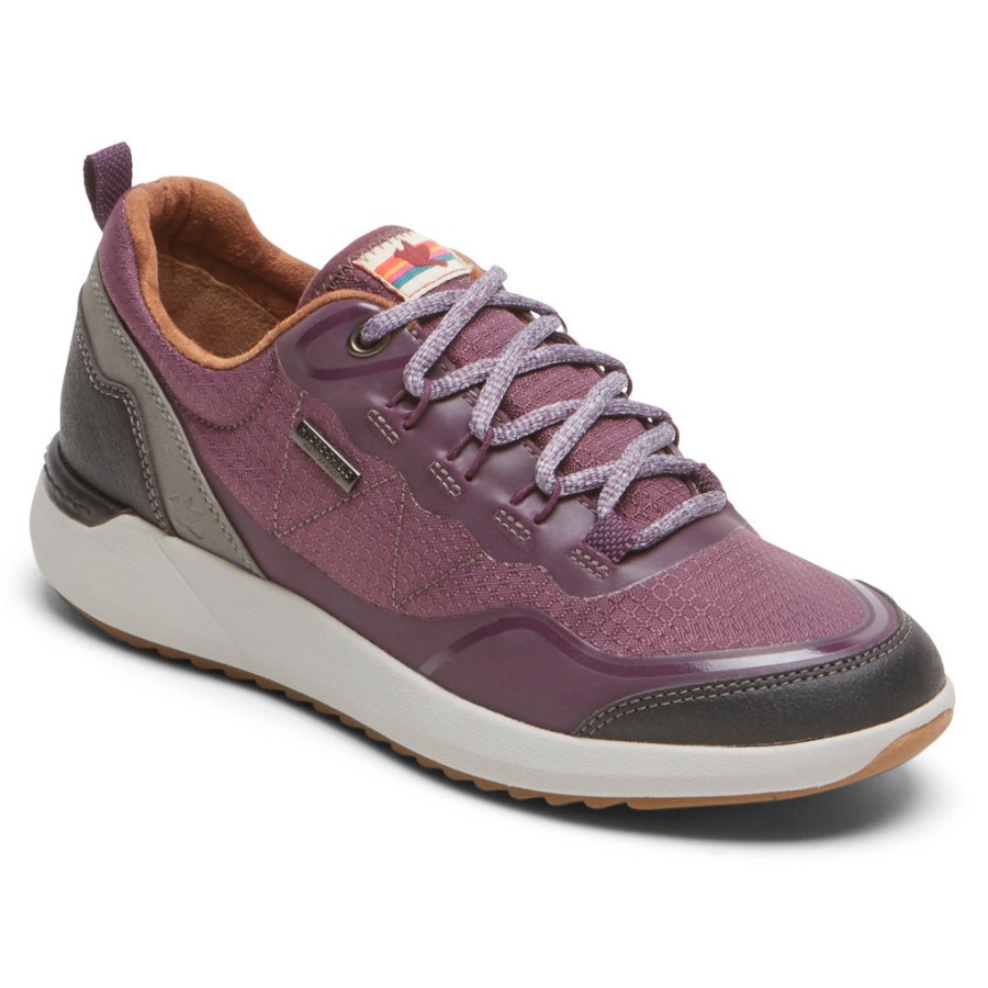 Rockport Women's Skylar Tie Sneaker-Waterproof Eggplant