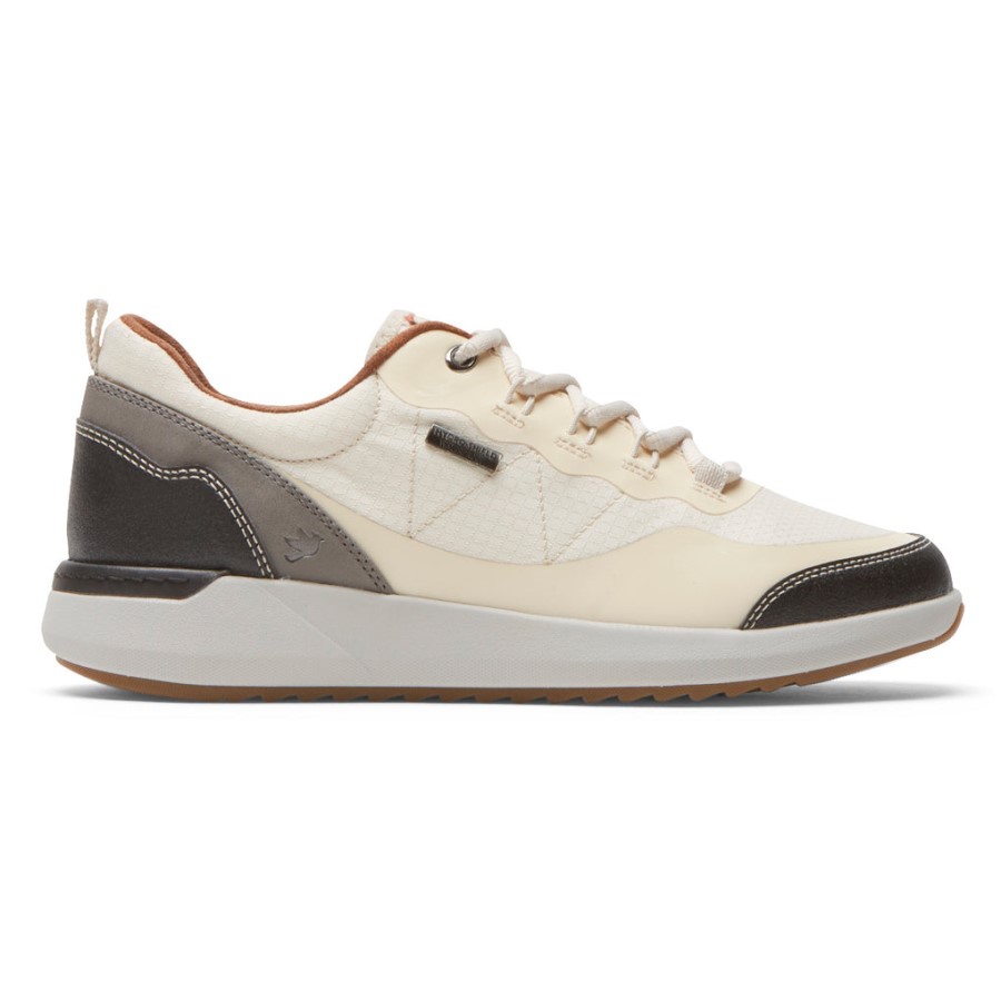 Rockport Women's Skylar Tie Sneaker-Waterproof Vanilla