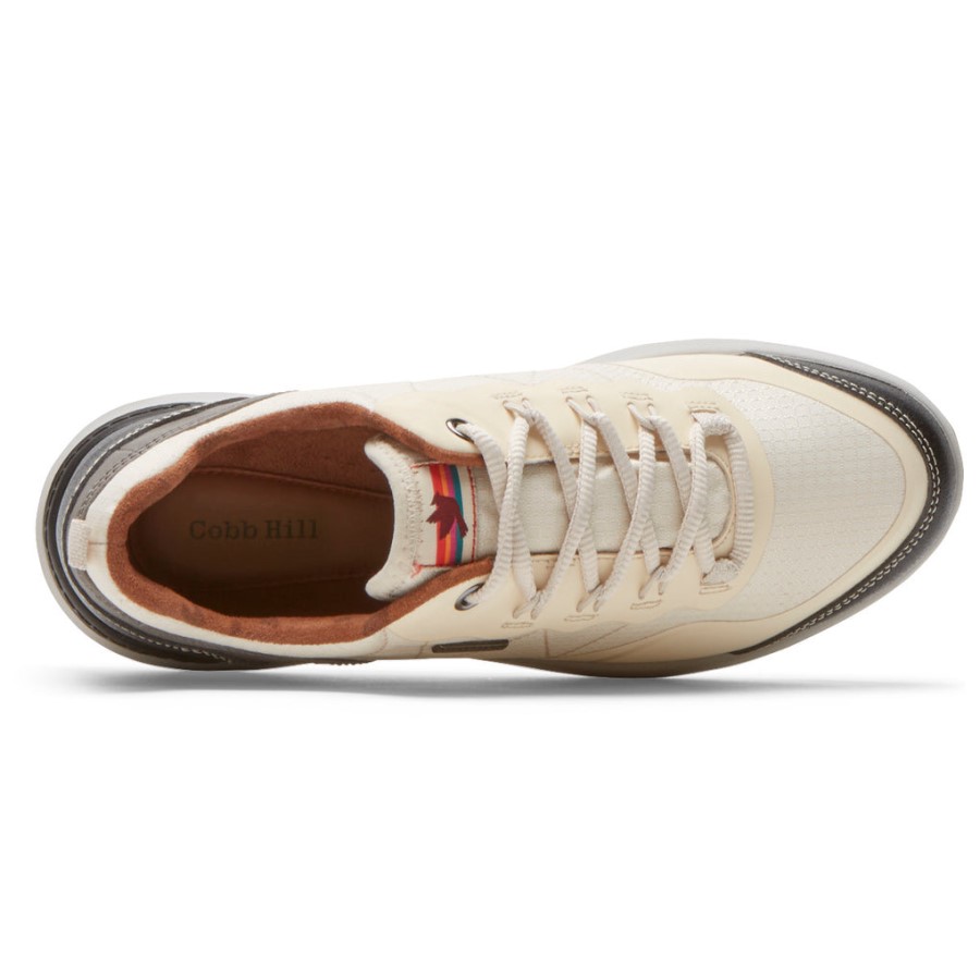 Rockport Women's Skylar Tie Sneaker-Waterproof Vanilla