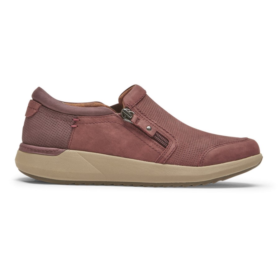 Rockport Women's Skylar Zip Slip-On Redwood