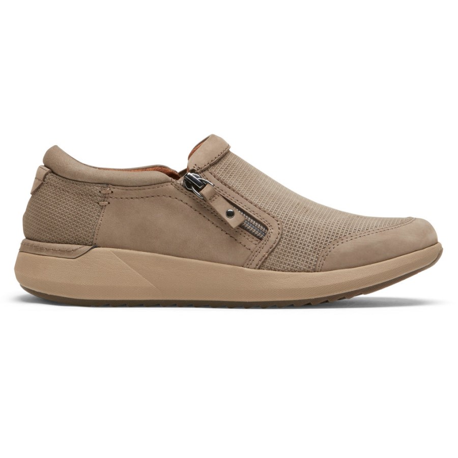Rockport Women's Skylar Zip Slip-On Taupe