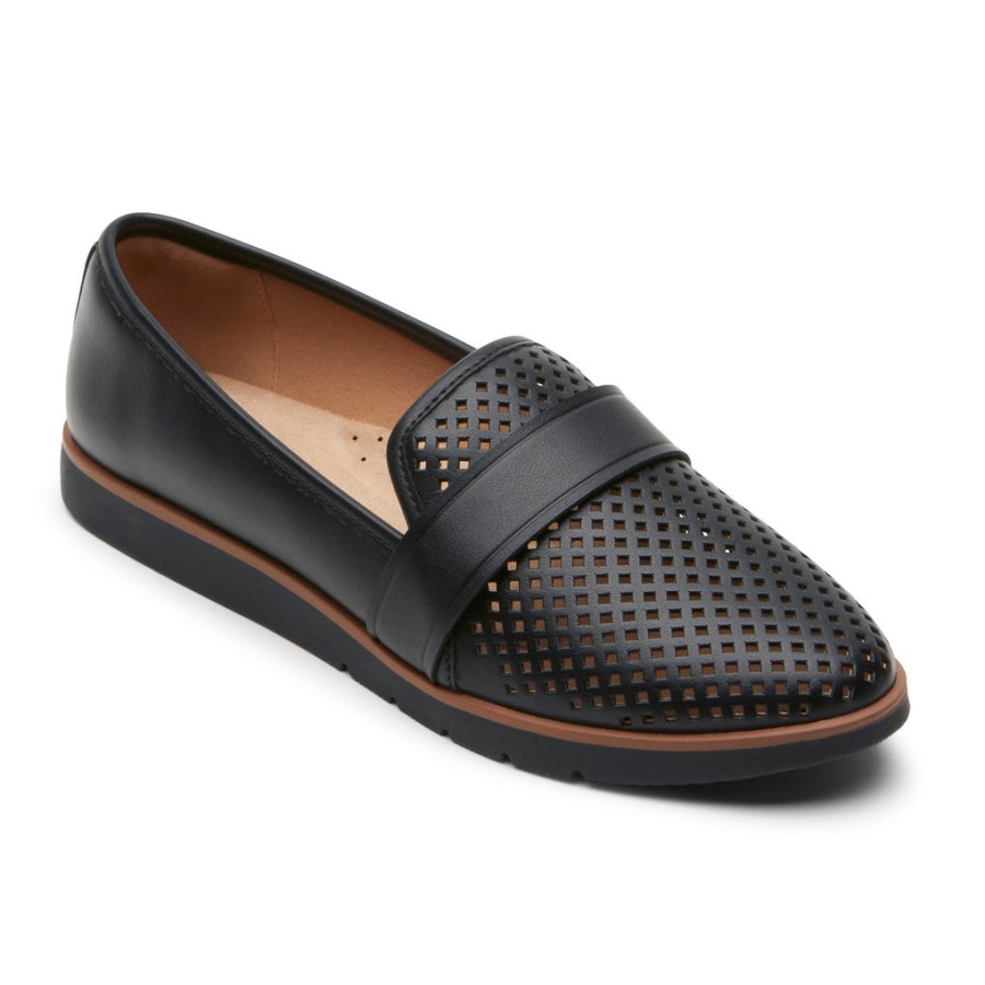 Rockport Women's Stacie Perforated Loafer Black