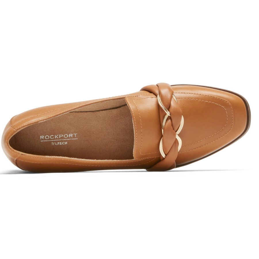 Rockport Women's Susana Woven Chain Loafer Honey