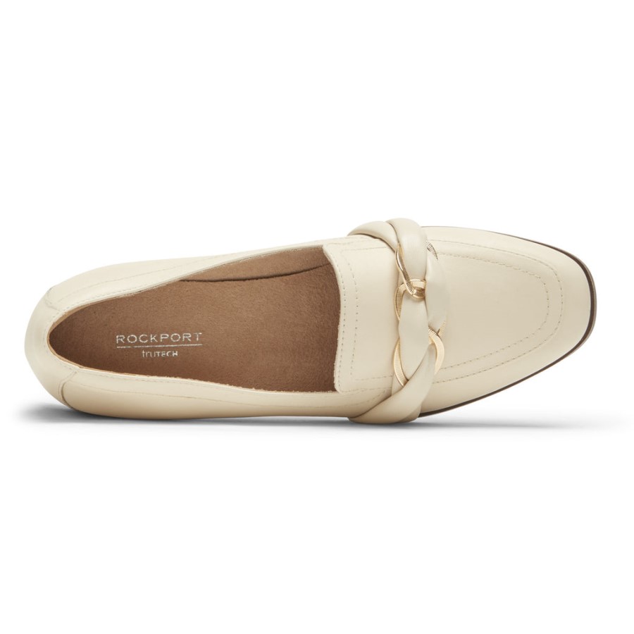 Rockport Women's Susana Woven Chain Loafer Vanilla