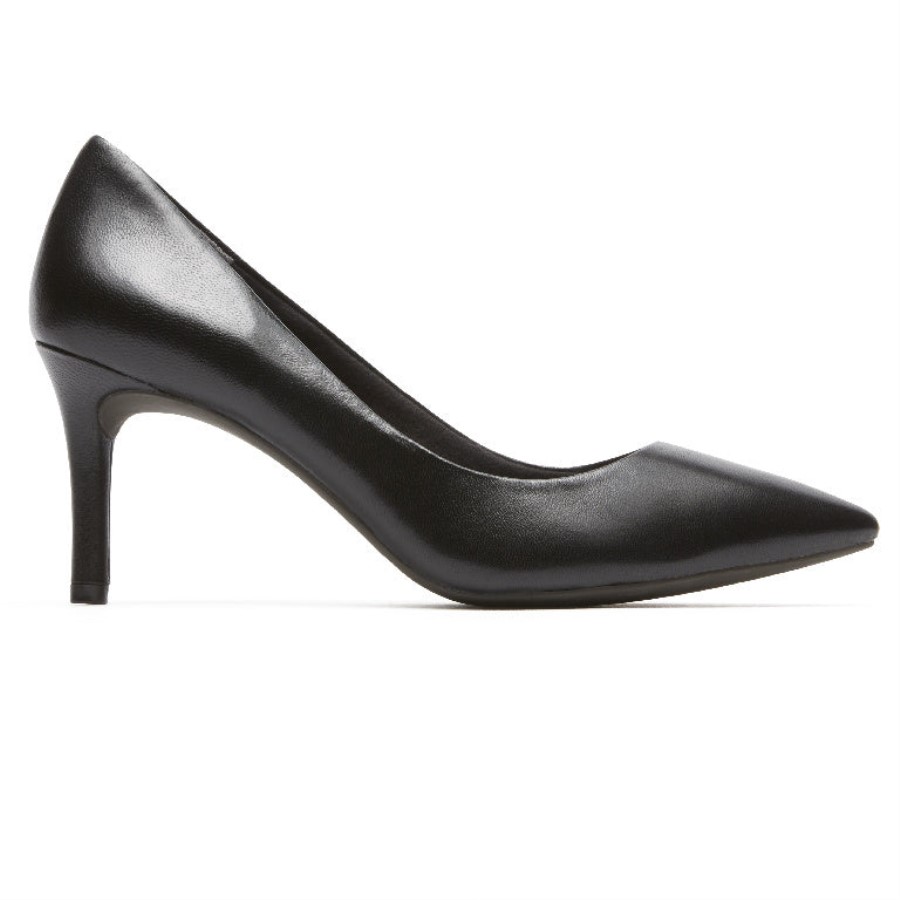Rockport Women's Total Motion 75mm Pointed Toe Heel Black Leather