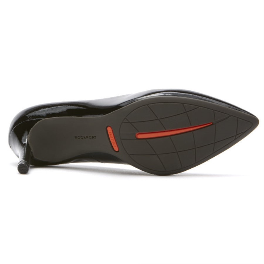 Rockport Women's Total Motion 75mm Pointed Toe Heel Black Patent