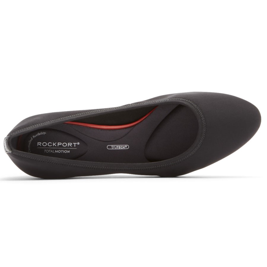 Rockport Women's Total Motion Cerelia Gore Wedge Black Lycra