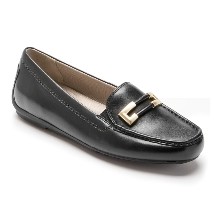 Rockport Women's Total Motion Driver Ornament Loafer Black