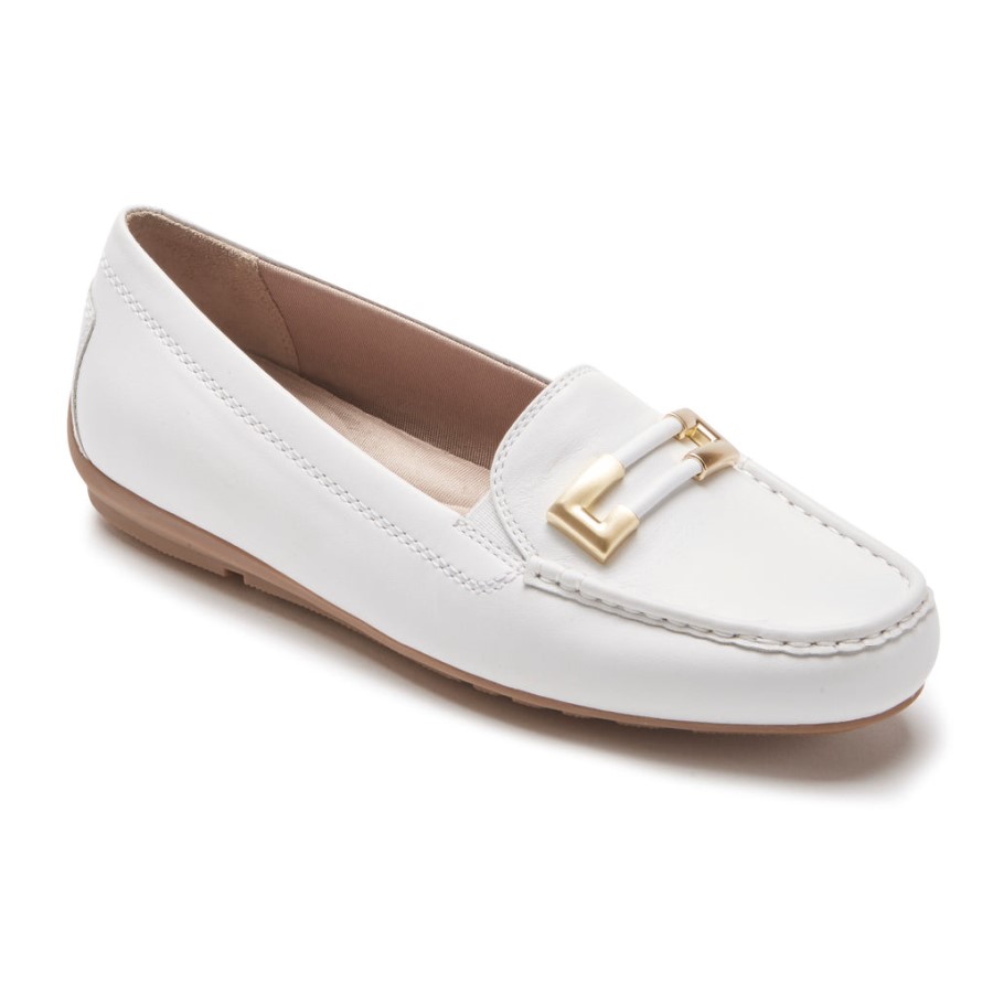 Rockport Women's Total Motion Driver Ornament Loafer White