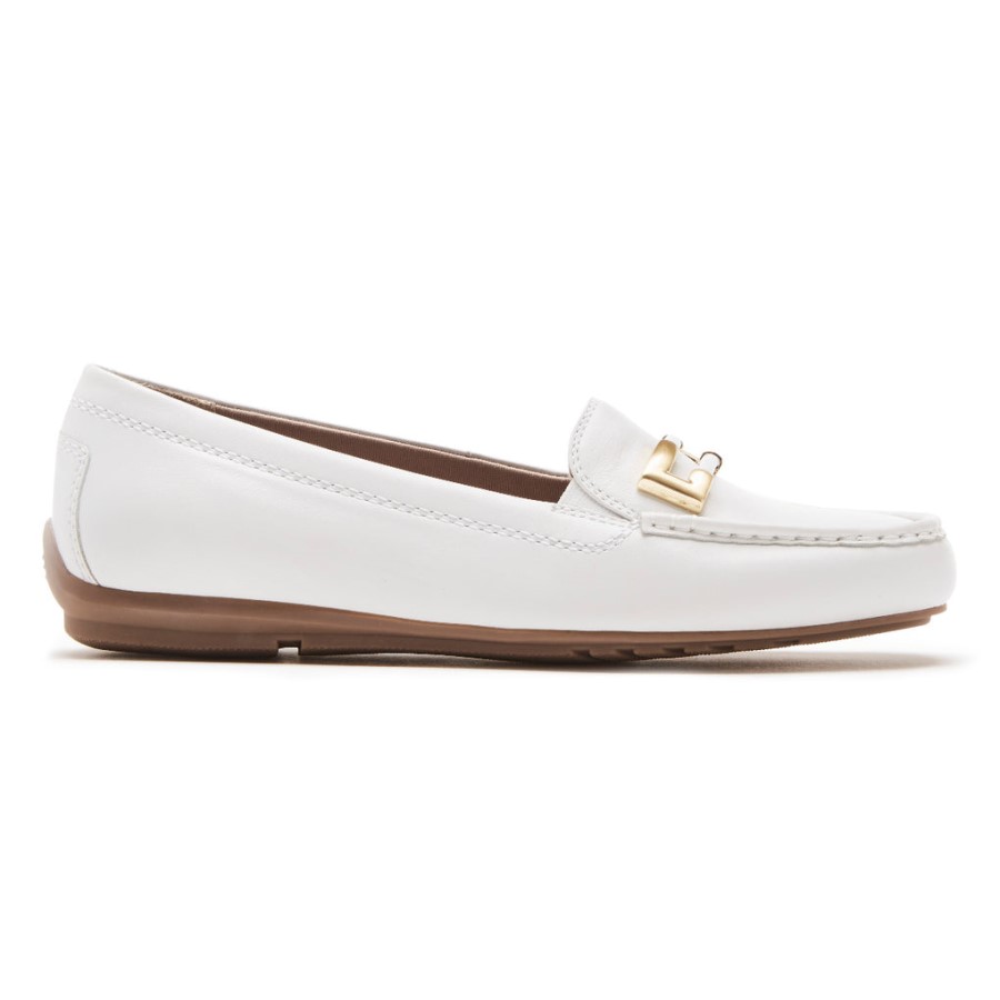 Rockport Women's Total Motion Driver Ornament Loafer White