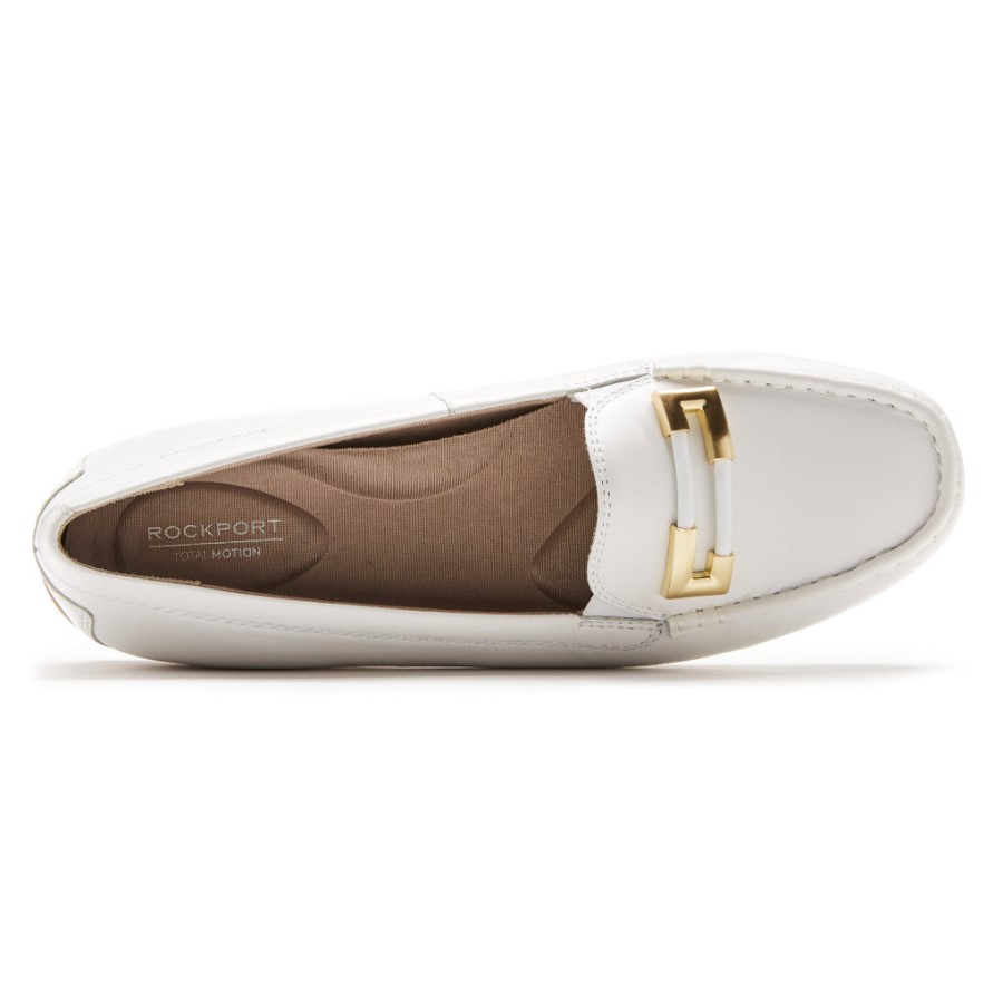 Rockport Women's Total Motion Driver Ornament Loafer White