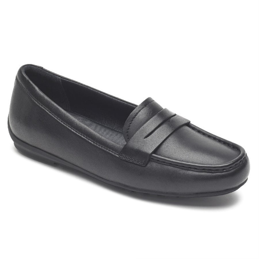 Rockport Women's Total Motion Driver Penny Loafer Black