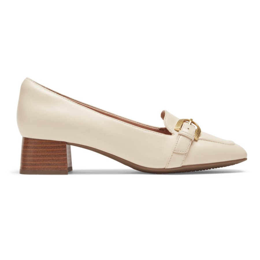 Rockport Women's Total Motion Esma Belt Loafer Vanilla Textured