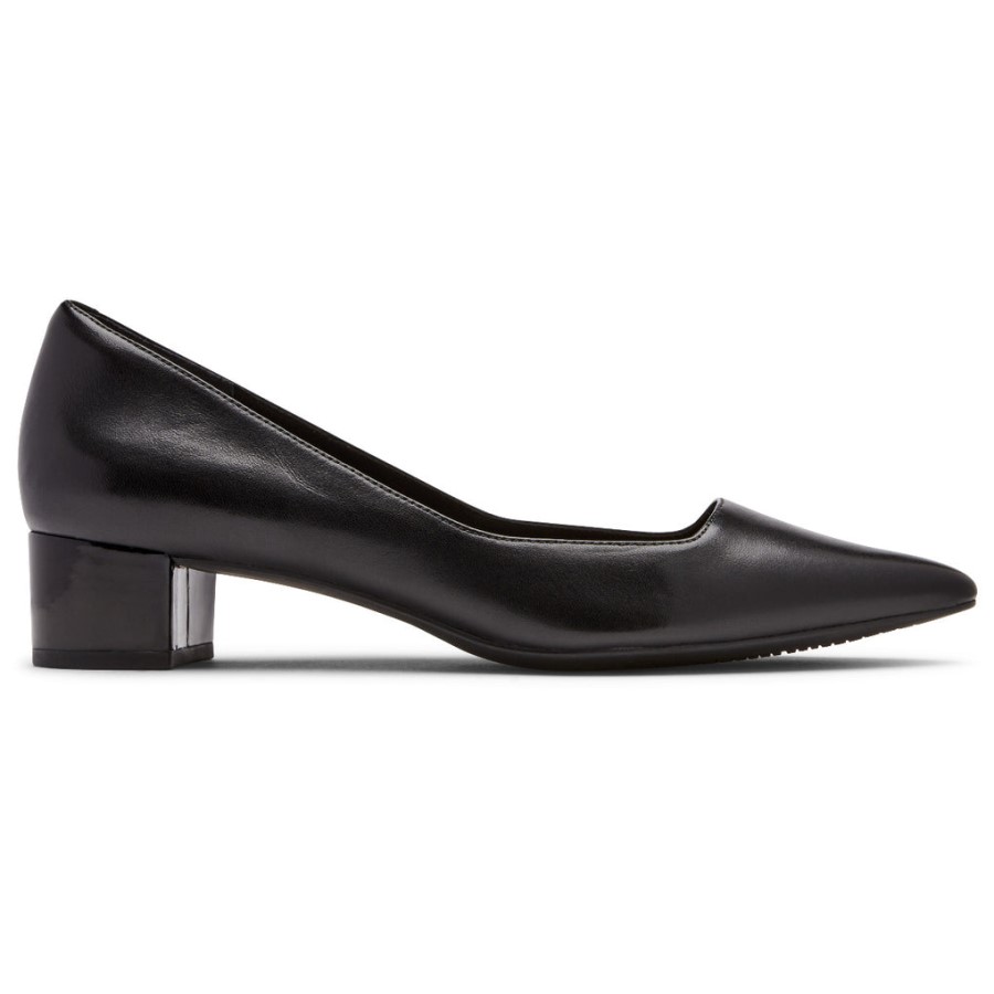 Rockport Women's Total Motion Gracie Heel Black Leather