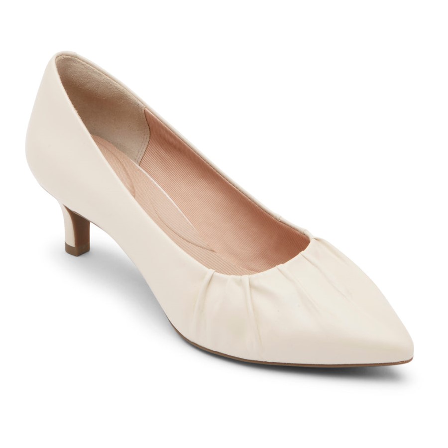 Rockport Women's Total Motion Kalila Gathered Heel Vanilla