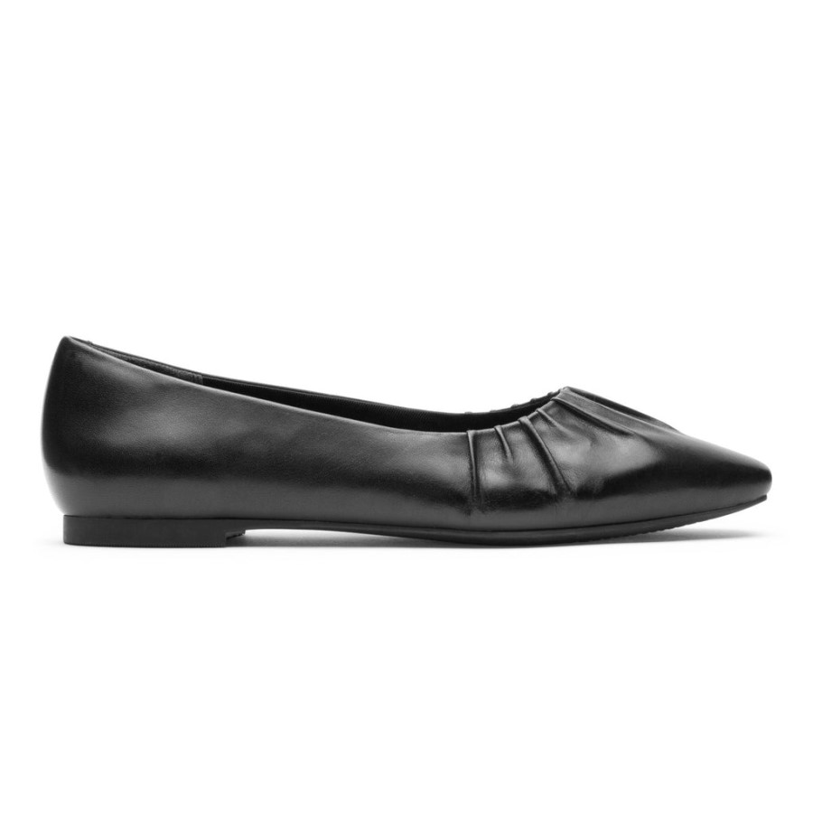 Rockport Women's Total Motion Laylani Gathered Flat Black