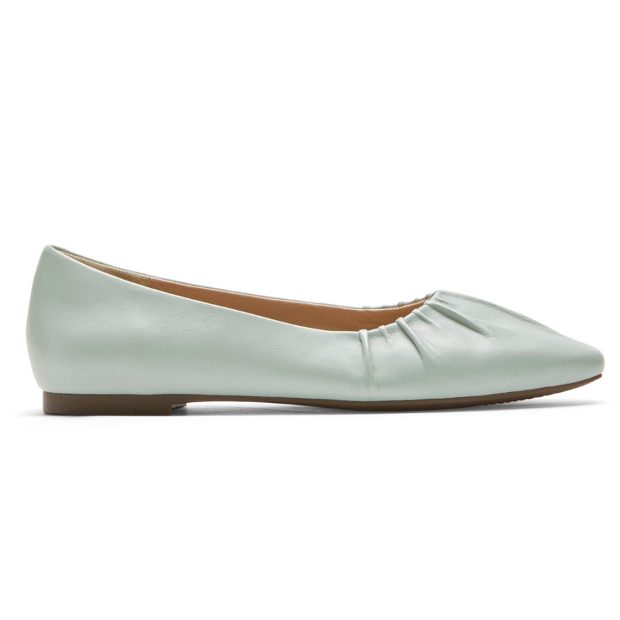 Rockport Women's Total Motion Laylani Gathered Flat Jade