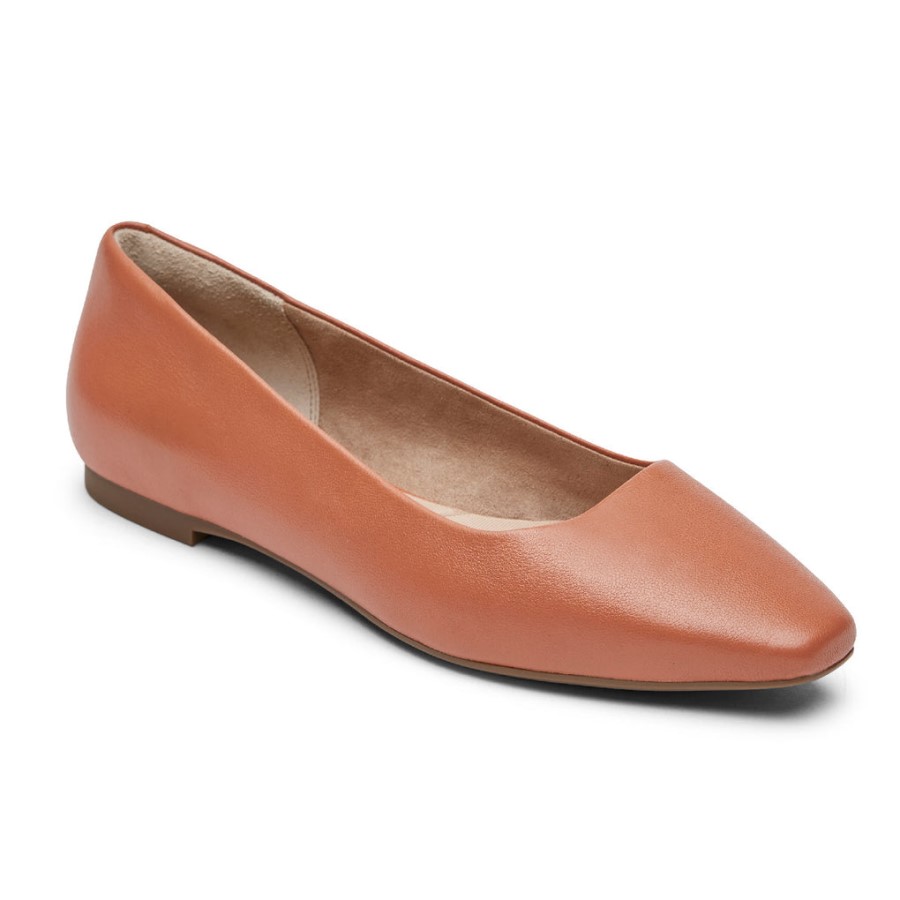 Rockport Women's Total Motion Laylani Plain Ballet Flat Picante