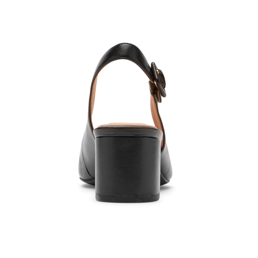 Rockport Women's Total Motion Noelle Slingback Heel Black Leather