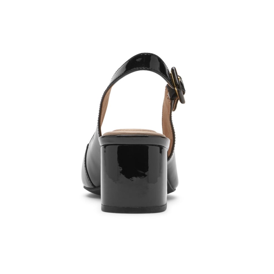 Rockport Women's Total Motion Noelle Slingback Heel Black Patent