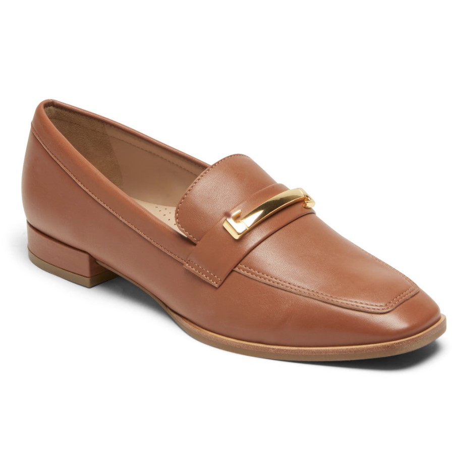 Rockport Women's Total Motion Santana Bit Loafer Tan Lthr
