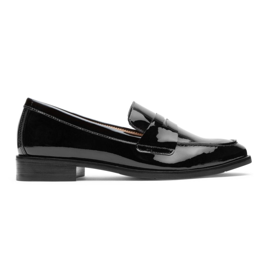 Rockport Women's Total Motion Sena Penny Loafer Black Patent