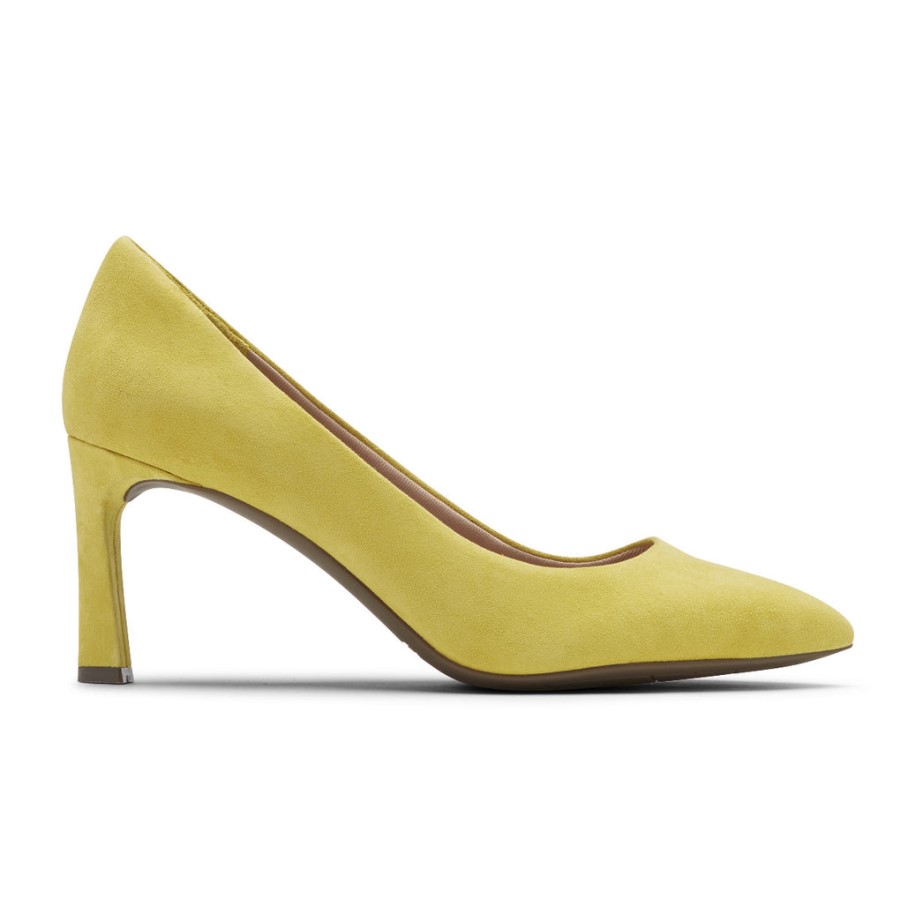 Rockport Women's Total Motion Sheehan Heel Lemon Suede