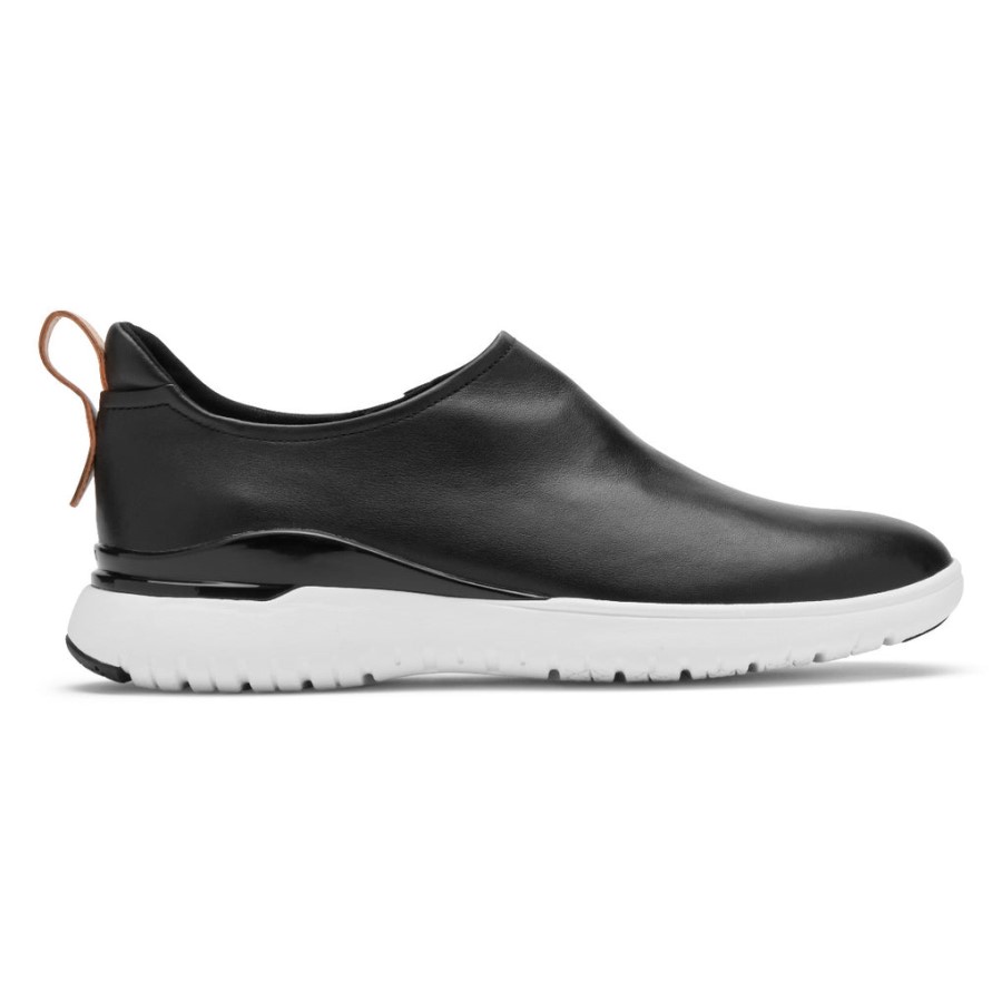 Rockport Women's Total Motion Sport High Slip-On Black Leather