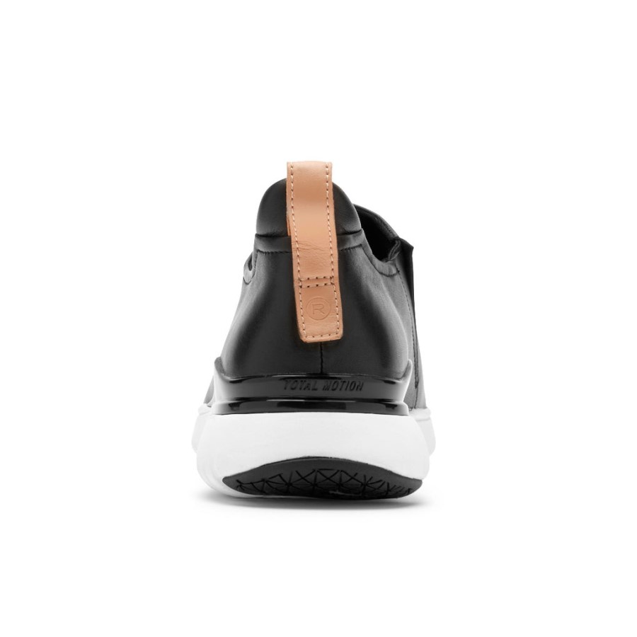 Rockport Women's Total Motion Sport High Slip-On Black Leather