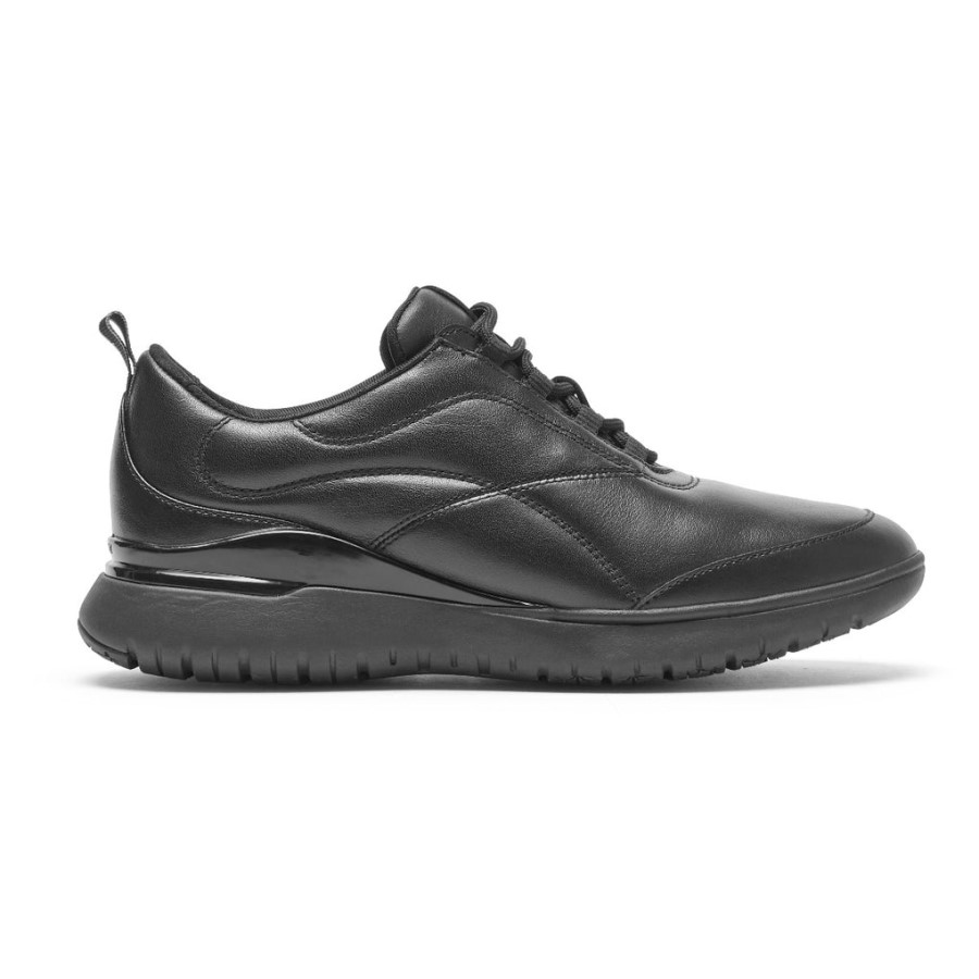 Rockport Women's Total Motion Sport Sneaker Black Leather