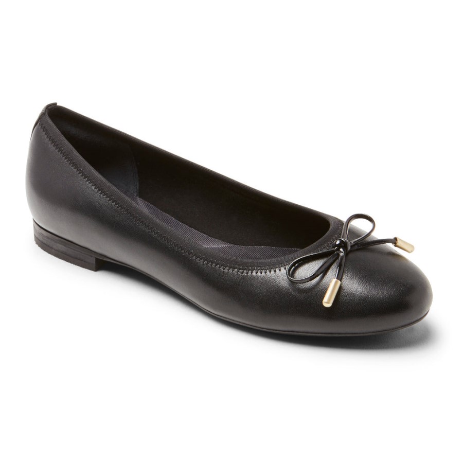 Rockport Women's Total Motion Tavia Ballet Flat Black