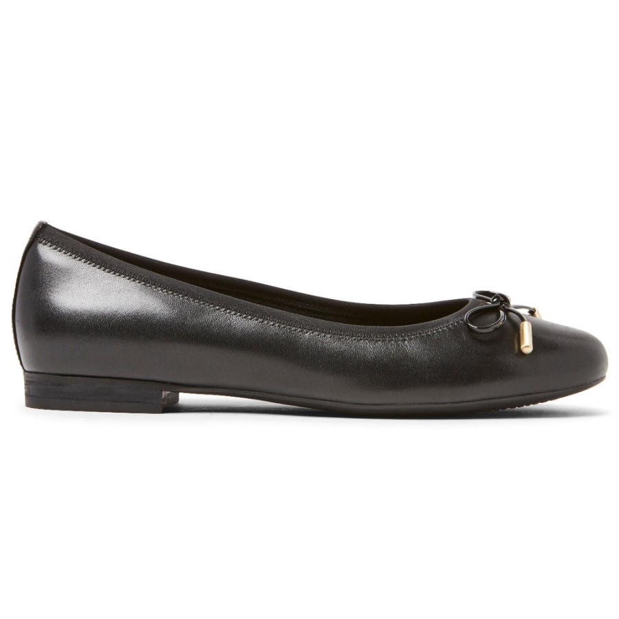 Rockport Women's Total Motion Tavia Ballet Flat Black