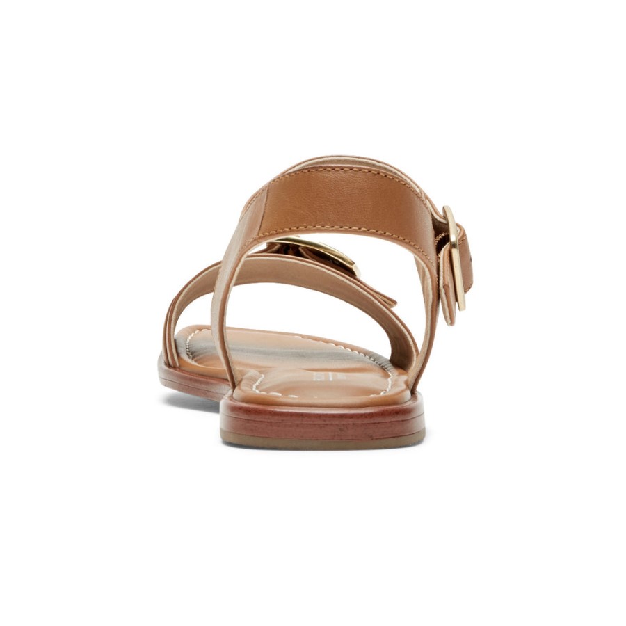 Rockport Women's Total Motion Zadie Buckle Sandal Cumin Leather