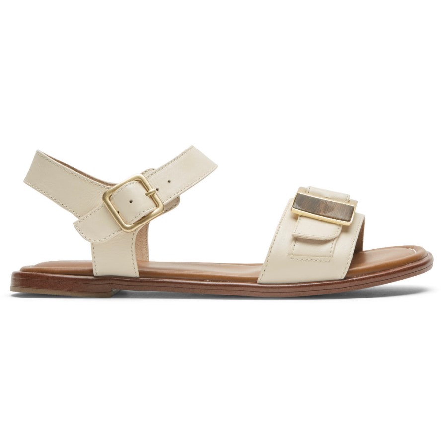 Rockport Women's Total Motion Zadie Buckle Sandal Vanilla