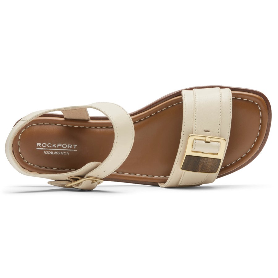 Rockport Women's Total Motion Zadie Buckle Sandal Vanilla