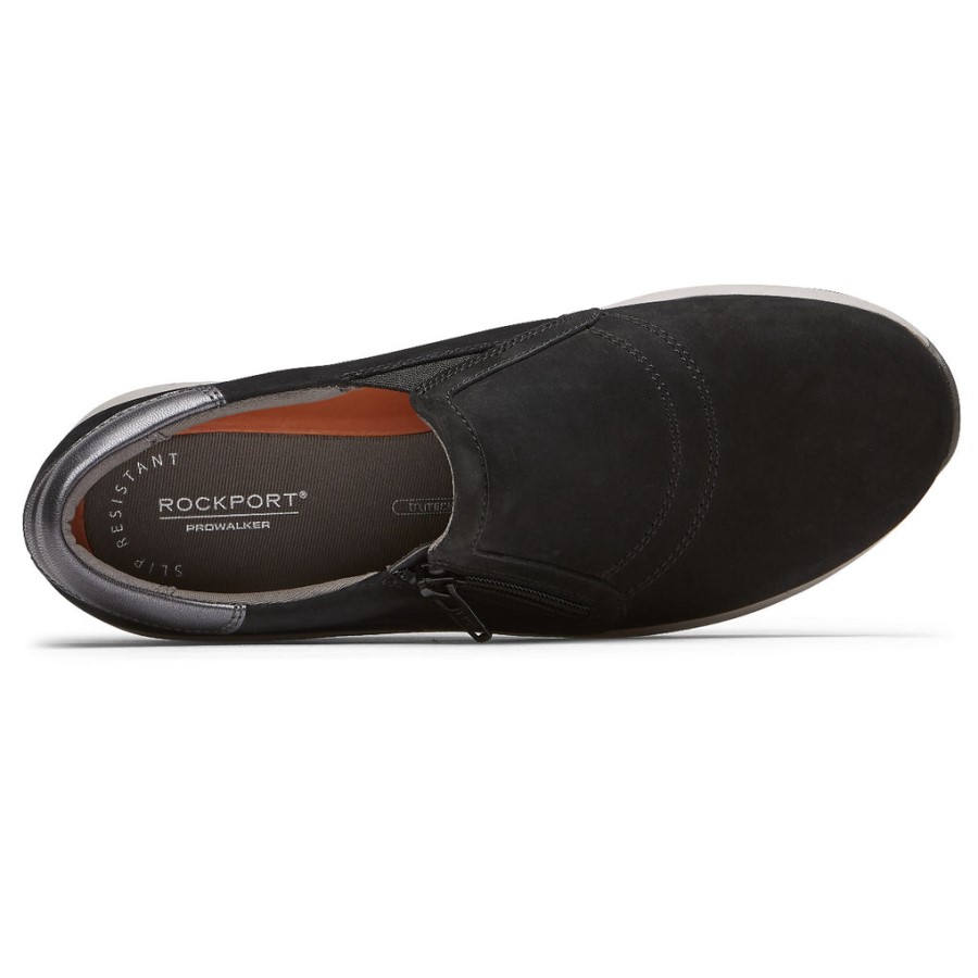 Rockport Women's Trustride ProWalker Slip-On Sneaker Black